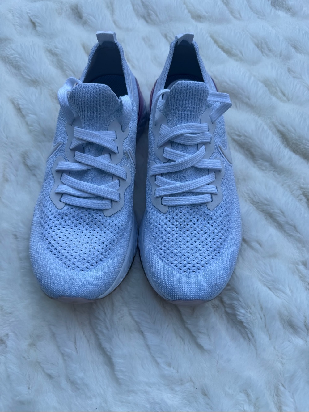 Nike Women's White Knit Athletic Sneakers